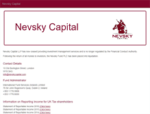 Tablet Screenshot of nevskycapital.com